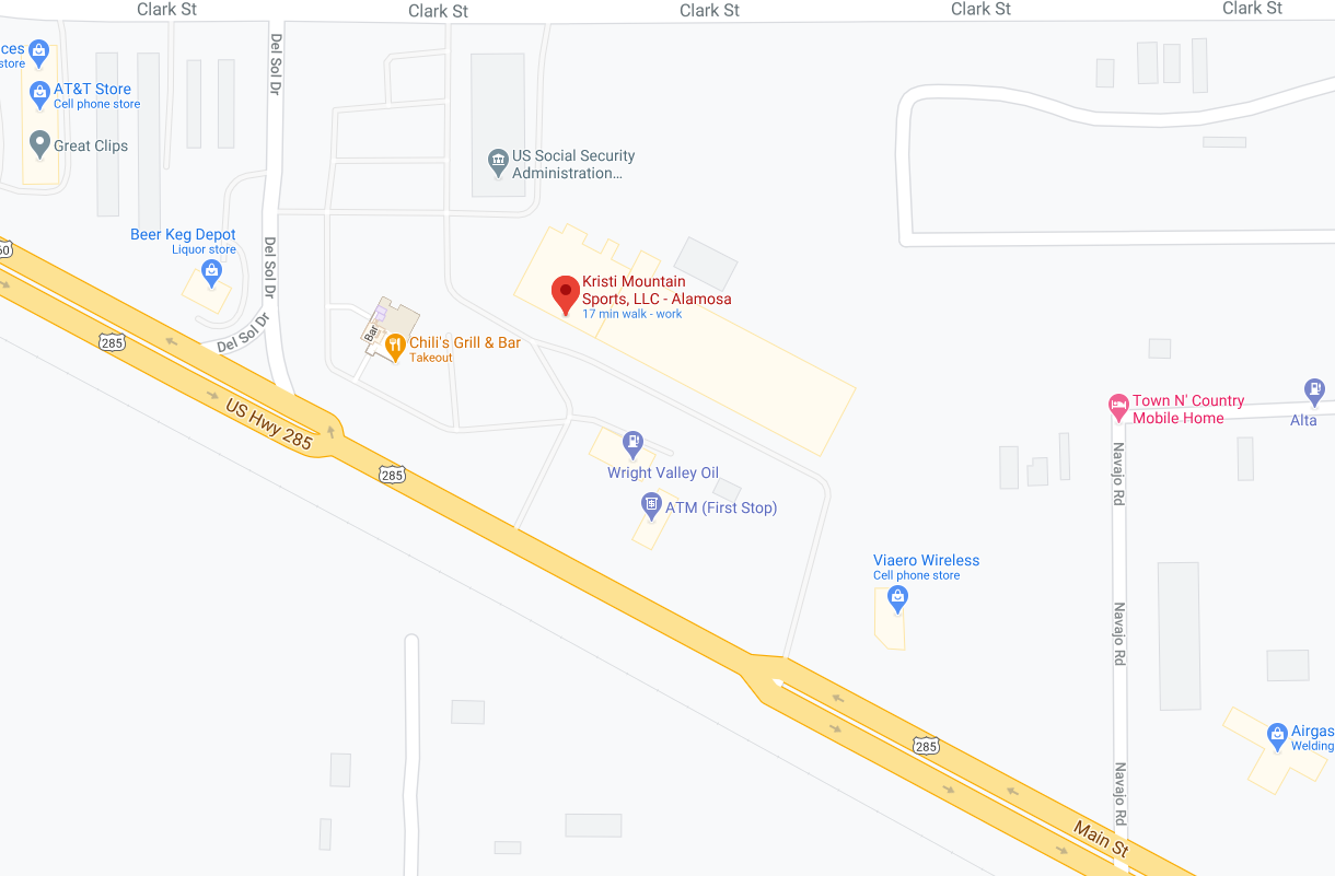 Map of Kristi Mountain Sports