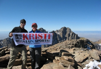 Owners, Eric and Lisa Burt, on top of Mt. Humboldt